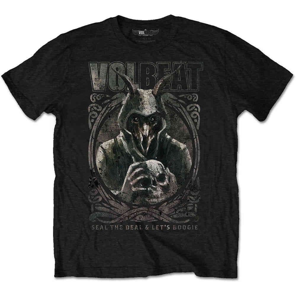 Volbeat - Goat With Skull Mens Tshirt - Black
